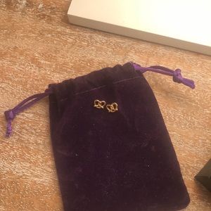 Kate Spade pretzel gold earrings